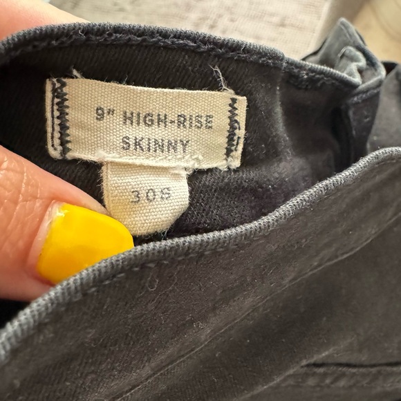 Madewell 9” high rise skinny ankle Pete black denim jeans 30S - Picture 3 of 7